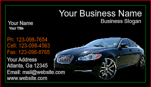 Car Salesman Business Card