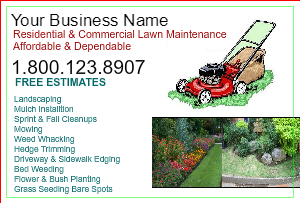 blank lawn care flyers