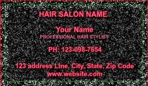 Black Glitter Beauty Business Card