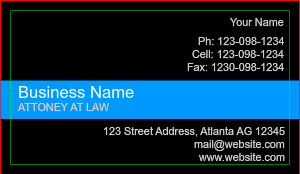Professional Creative Black Business Card For Attorney