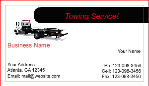 Tow Truck Business Card