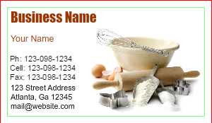 Baking Business Cards Template