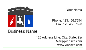 Plumbing Business Card, House Logo