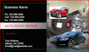 Auto Body & Collision Business Cards