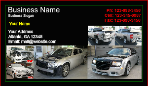 Automotive Body Repair Business Card Template