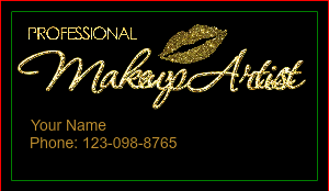 Glitter Glamour Hair Salon Business Cards