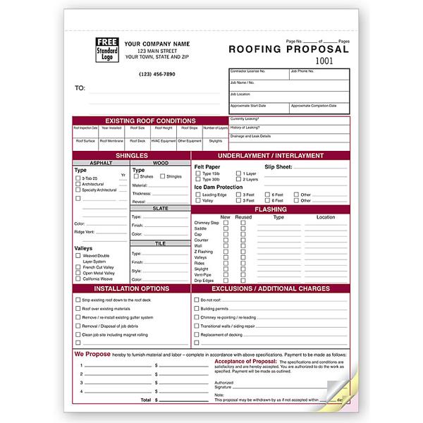 Roofing Business Forms