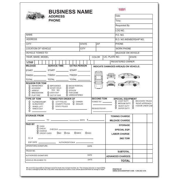 Towing Invoice Form