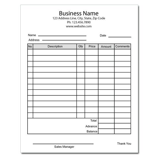 Bakery Forms
