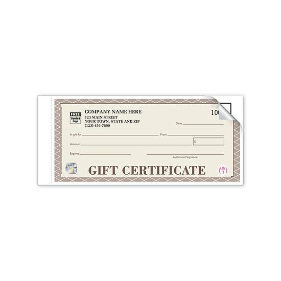 Personalized Gift Certificates - Booked, Carbon Copy, High Security