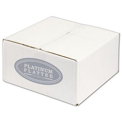Custom-Printed Corrugated Boxes, 1 Side, White, Extra Large, 4 Bundles