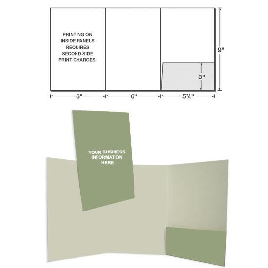 6" x 9" Three Panel Presentation Folder with One Right Pocket 
