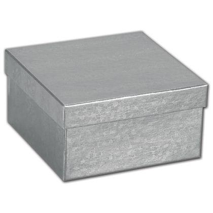 Cuff Bracelet Jewelry Boxes, Silver Foil Embossed, Small