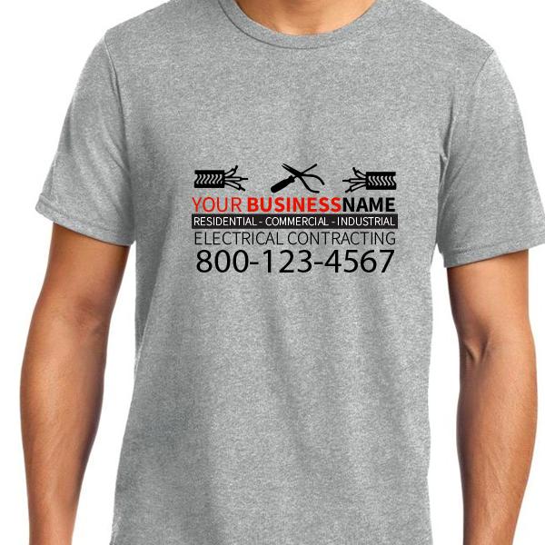 Custom Business Attire T Shirt For Electrician