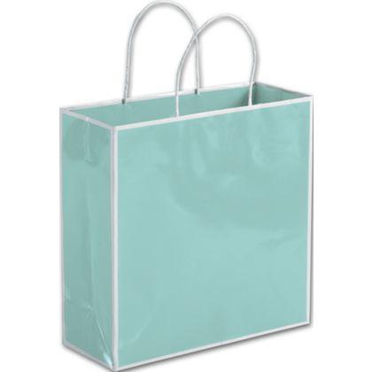 Custom Luxury Shopping Bags, Bay Blue, Medium