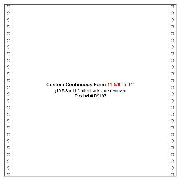 Custom Continuous Form 11 5/8 X 11 - P9457