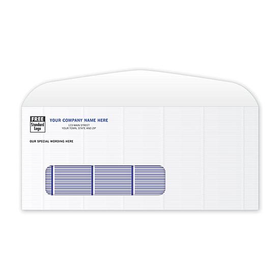 Secure Blue Tint #9 Single Window Envelope