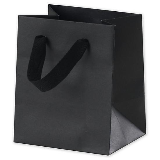 Broadway Black Manhattan Paper Shopping Bag, 5 X 4 X 6", Retail Bags