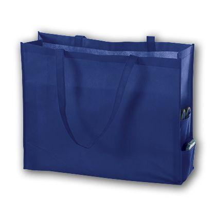 Unprinted Non-Woven Tote Bags, Royal Blue, Medium, 28"