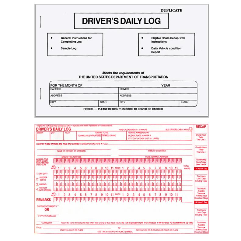 Driver's Daily Log Book