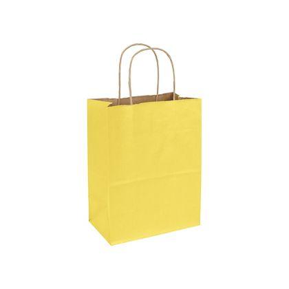 Varnish Stripe Shoppers Bag, Yellow, 8 1/4 x 4 3/4 x 10 1/2"