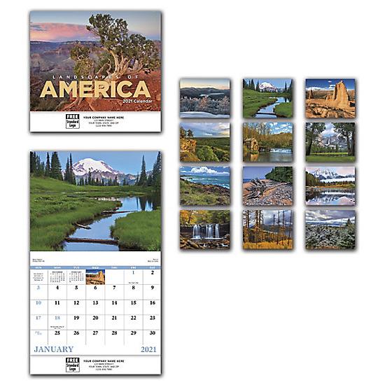 2021 Landscapes Of America Wall Calendar, Custom Printed & Personalized