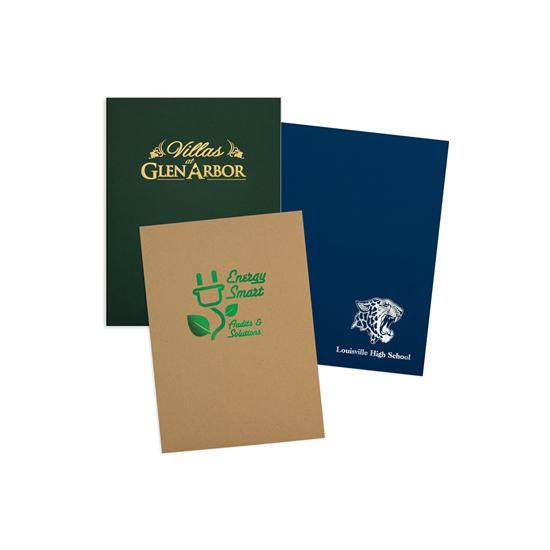 Custom Presentation Folders with Business Card Holder, Two Pockets, 9 x 12"