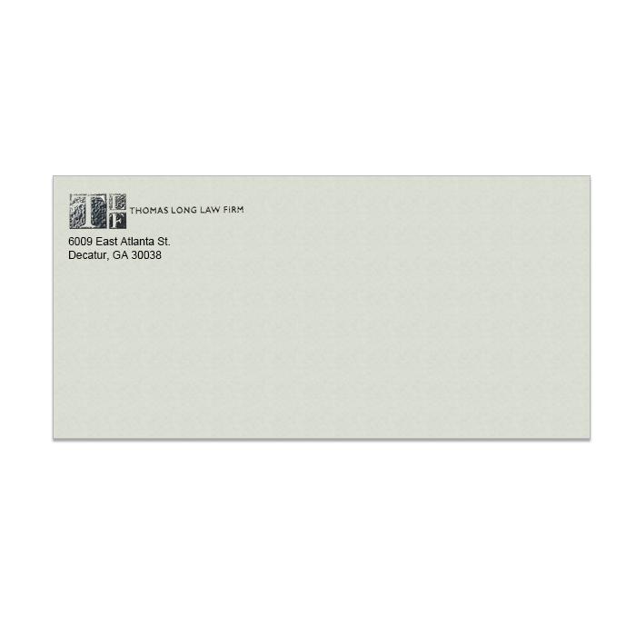 Royal Fiber Gray Envelope, Raised Ink, Custom Printed, #10 9 1/2 X 4 1/8"