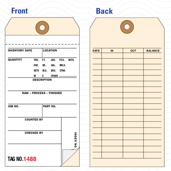 2-Part Inventory Tags - Carbonless