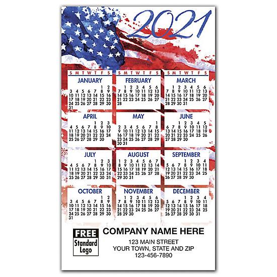 2021 US Patriotic Magnet Calendar, Personalized & Custom Printed