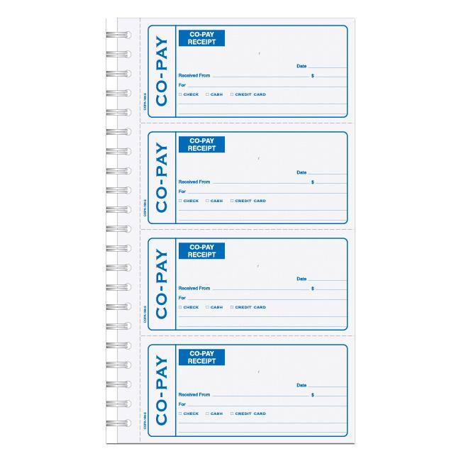 Co-Pay Medical Receipt Book