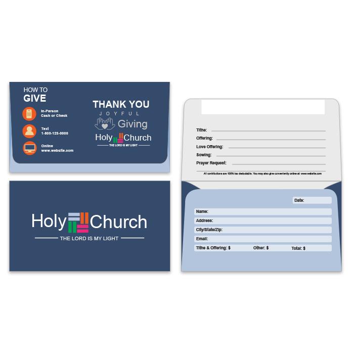 Custom Church Envelopes with Long Flap