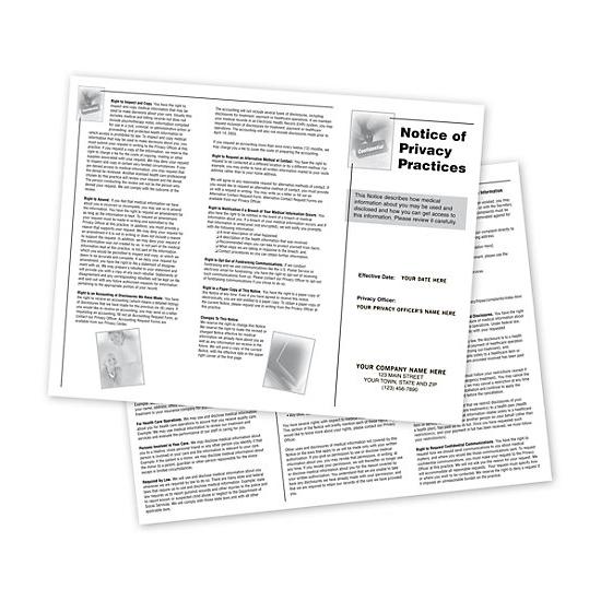 Notice Of Privacy Practices HIPAA Trifold Brochure