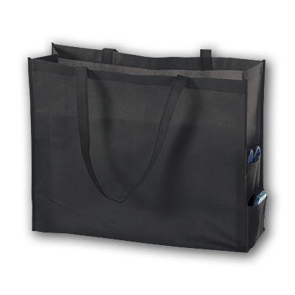 Unprinted Non-Woven Tote Bags, Black, Medium, 28"