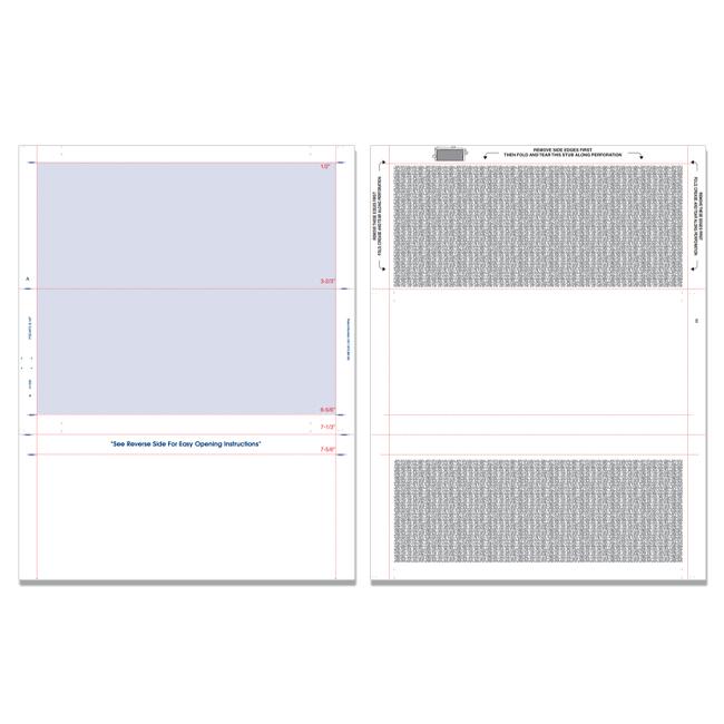 Z-Fold Multi-Purpose Pressure Seal Form, Blue Screen Face