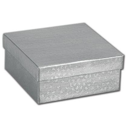 Coat Pin Jewelry Boxes, Silver Foil Embossed