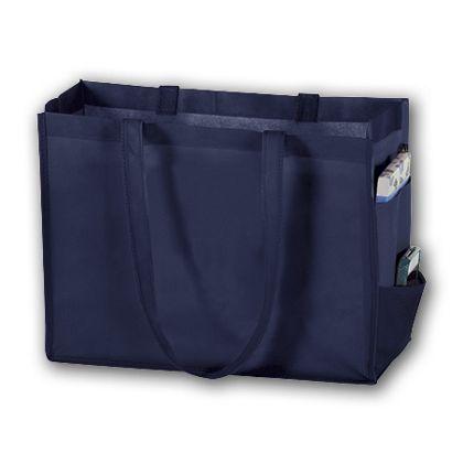 Unprinted Non-Woven Tote Bags, Navy, Small, 28"