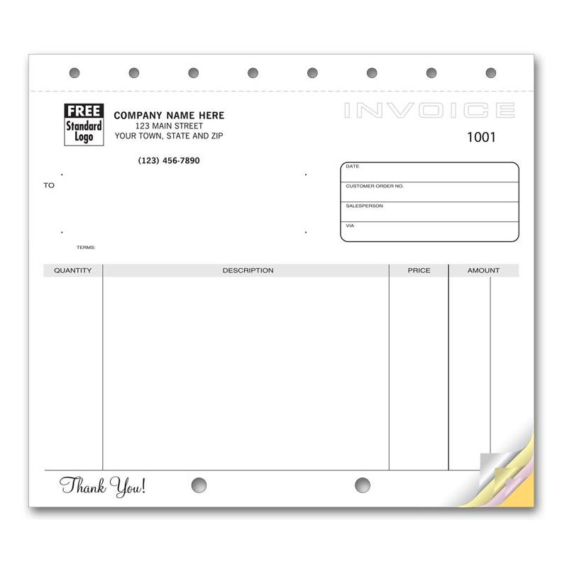 Invoice Form No Lines