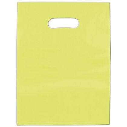 Frosted Colored Merchandise Bag, Lime Green, 9 x 12"