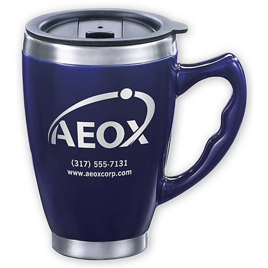 Ceramic And Stainless-steel Mug, Printed Personalized Logo, Promotional Item, 48