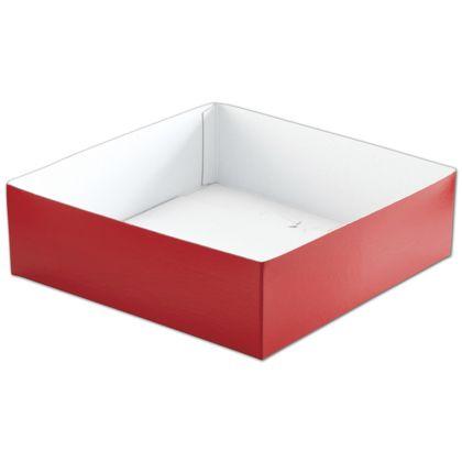 Hi-Wall Gift Box Bottoms, Red, 10 x 10 x 3"