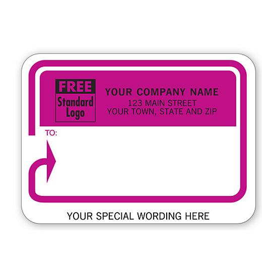Shipping Address Label - Pink Background