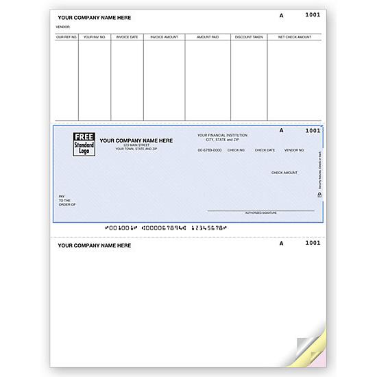 Sage 50 Laser Middle Accounts Payable Check DLM273