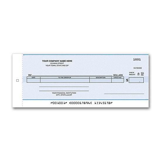 Compact General Disbursement Center Check, Personalized