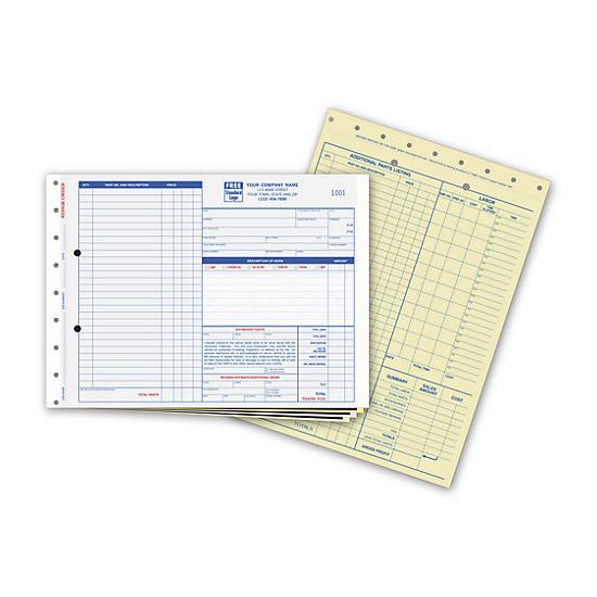 thumbnail image 2 of Invoice Books Custom Automotive Garage Repair Order / 2 Part Carbonless Auto Repair Invoice Template 2 of 13