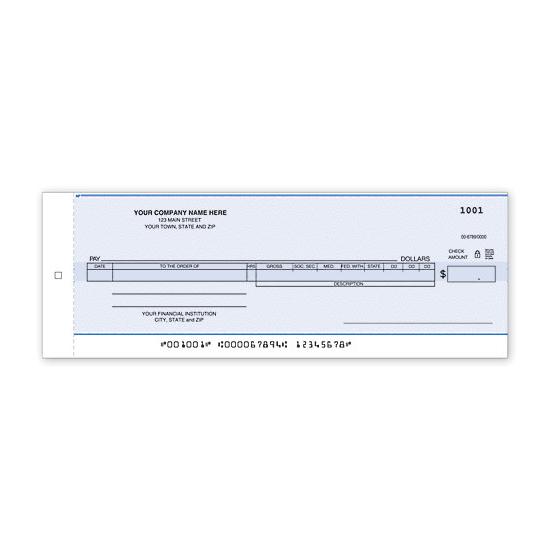 Payroll-General Disbursement Center Check-Carbon, Personalized