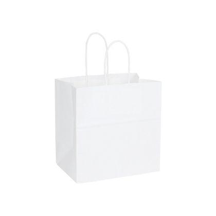 Emerald Shoppers Bag, Recycled White, 10 X 5 X 10 1/2"