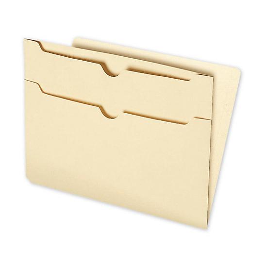 End-tab Folders With Two Pockets On Back, 11pt