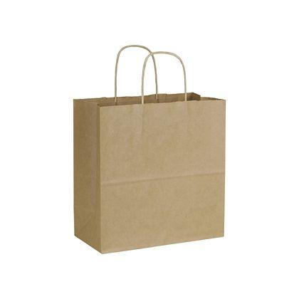 Emerald Shoppers Bag, Recycled Kraft, 10 x 5 x 10 1/2"