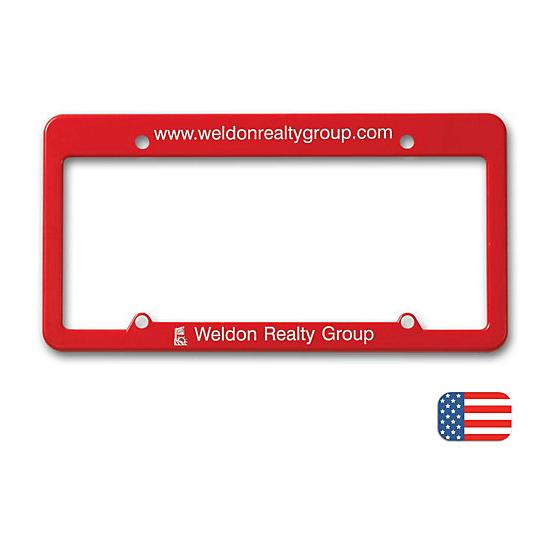 License Plate Frame, Straight Top, Printed Personalized with Logo, Promotional Item, 125